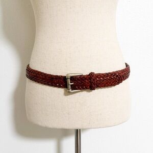 Vintage Leather Braided Belt Size M